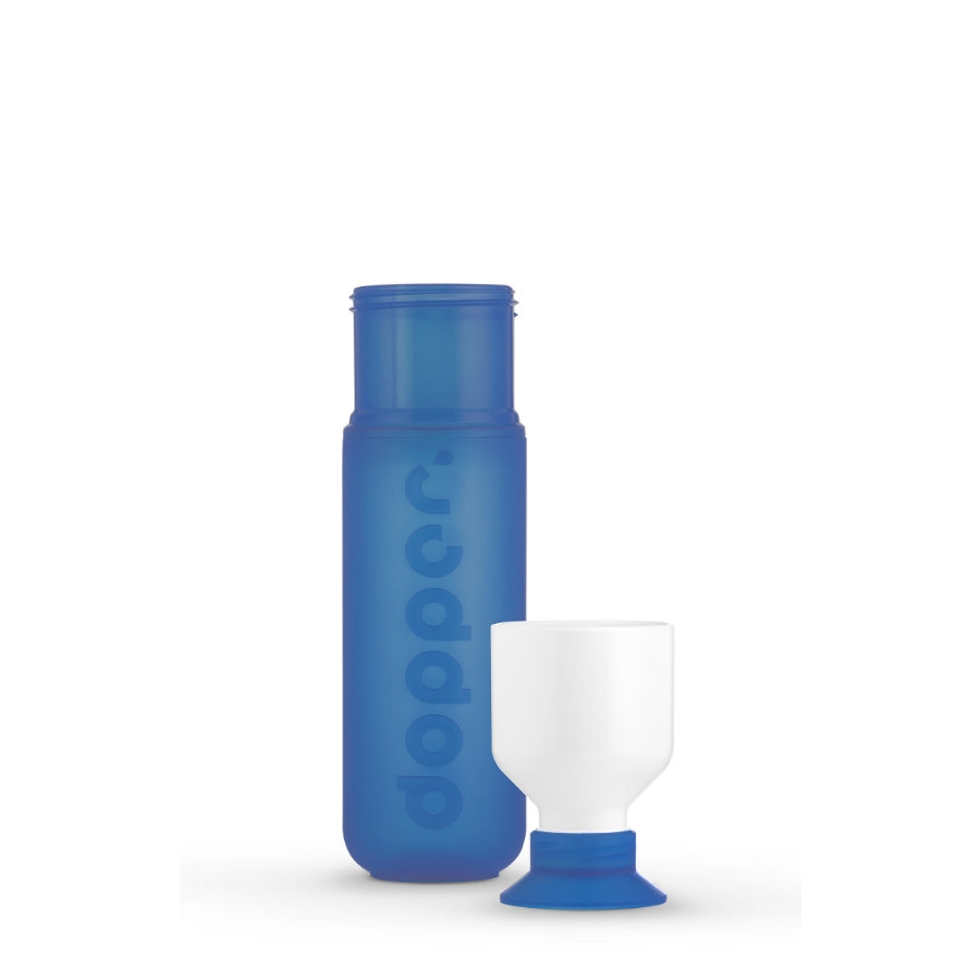 Dopper Trinkflasche blau mit Becher