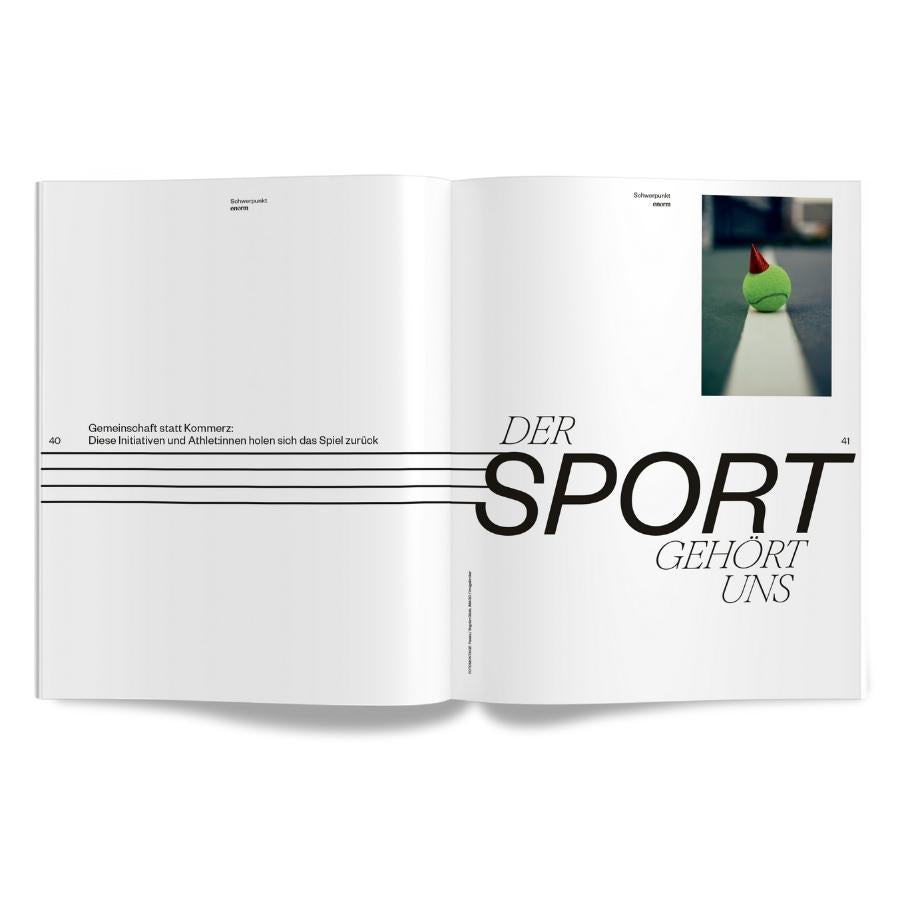 enorm Magazin der Sport gehört uns - Innenansicht