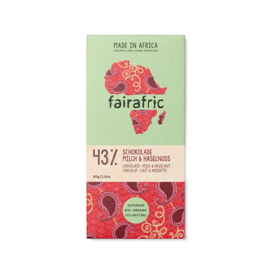 fairafric Schokolade Haselnuss Verpackung