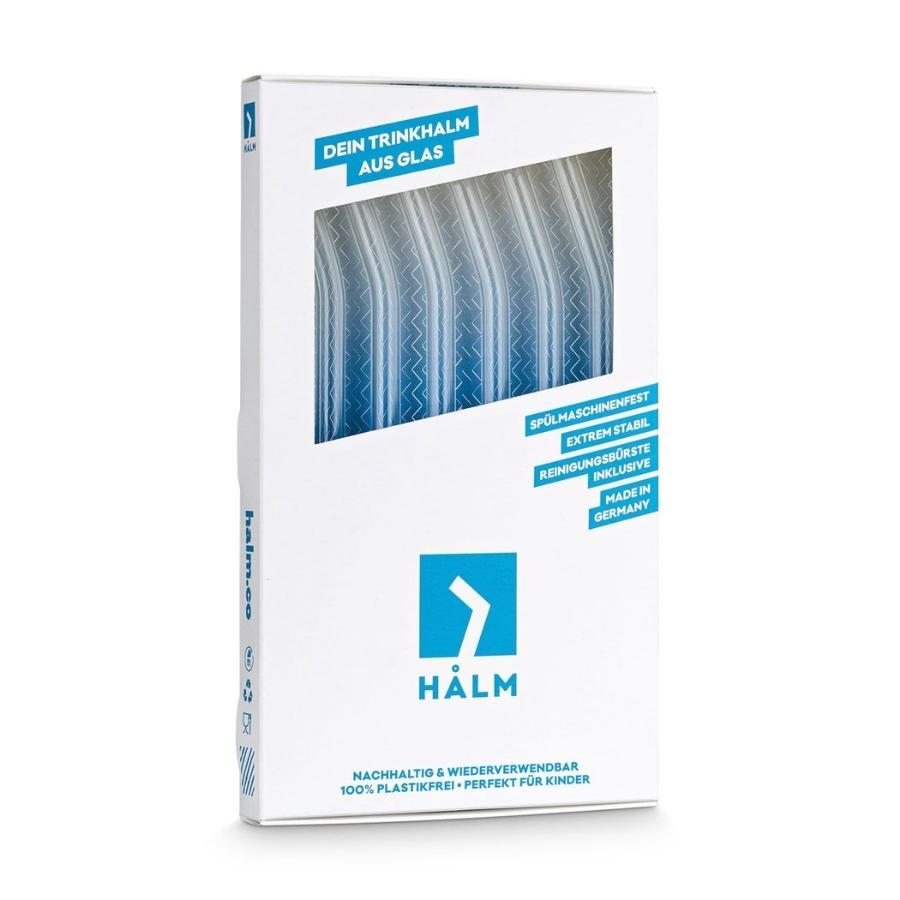 Glasstrohhalme 20 cm gebogen
