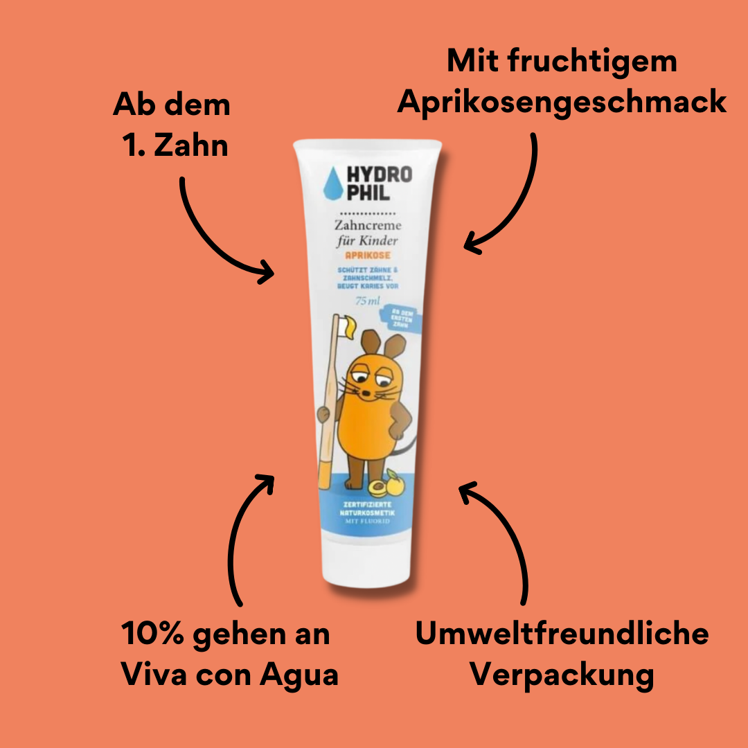 Hydrophil Zahnpasta-Tube mit der Maus mit Impact