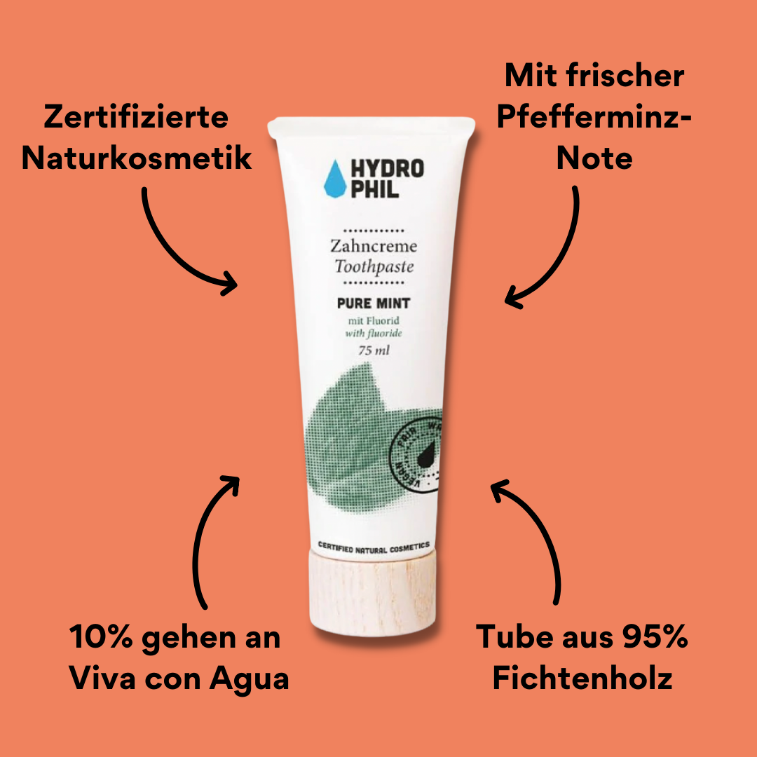 Zahncreme Pure Mint - Front  mit Impact