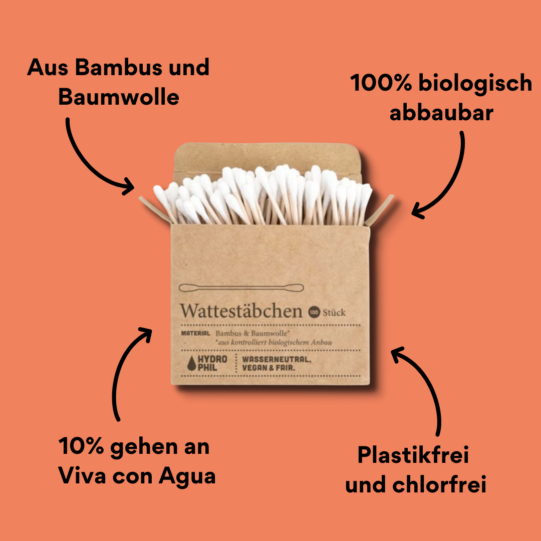 Wattestäbchen mit Verpackung mit Impact