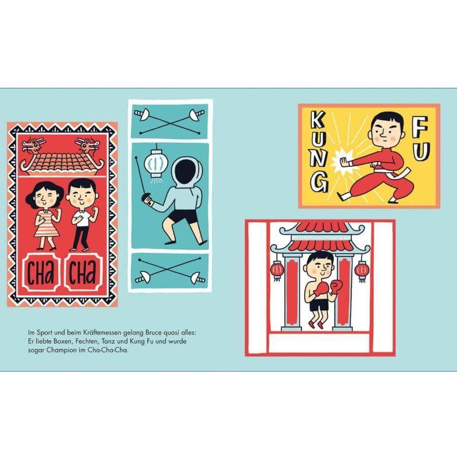 Little People Big Dreams Bruce Lee beim Training