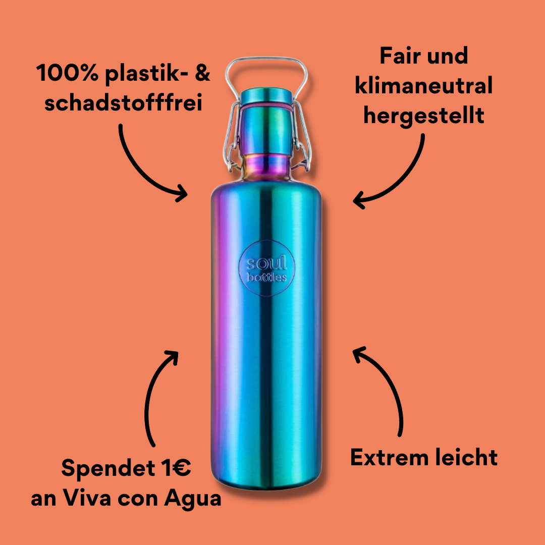 soulbottle steel light Utopia 1,2 l mit Impact