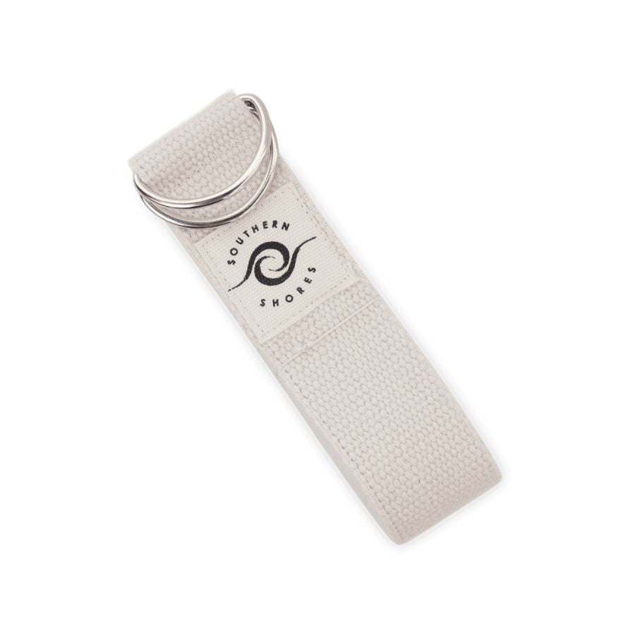 Weißer Yoga Gurt von oben