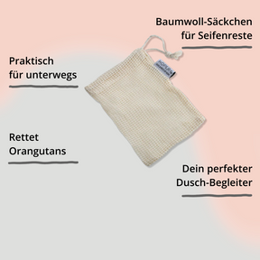 HOPERY Seifensäckchen Baumwolle mit Impact