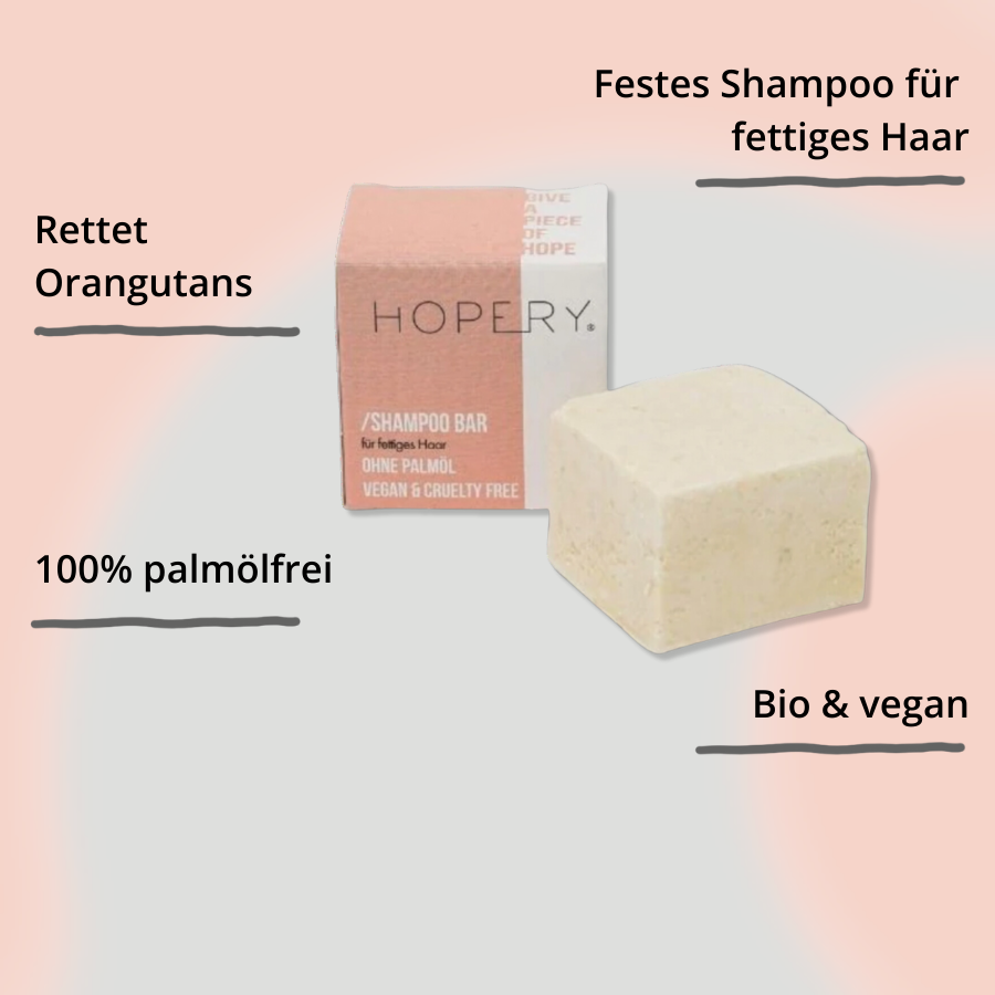 Hopery Shampoo Bar für fettiges Haar Lime Grapefruit mit Impact