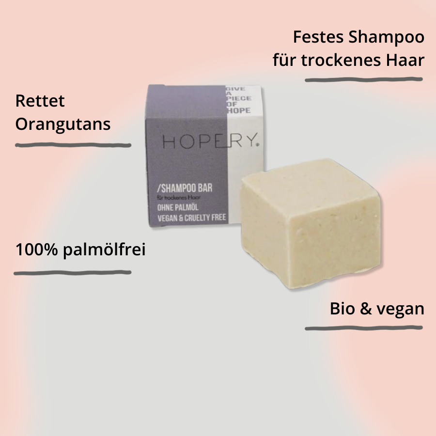 Hopery Shampoo Bar für trockenes Haar Lavender Orange mit Impact