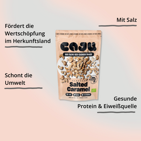 caju Salted Caramel – Verpackung und Impact