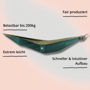 King Size Hängematte Dark Green Army mit Impact