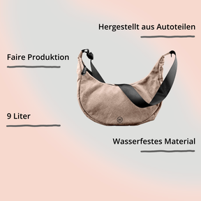 Airpaq Moon Baq Beige von vorne mit Impact