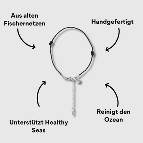 Bracenet Fußkette Black Sea III mit Impact
