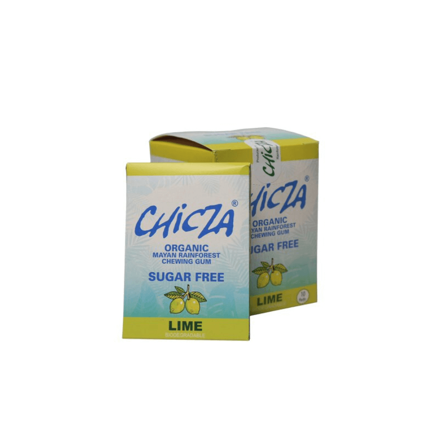 Chicza zuckerfreier Kaugummi Limone – 12 Stück und Display