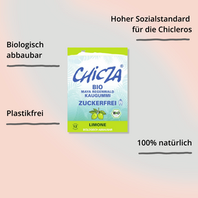 Chicza zuckerfreier Kaugummi Limone – 12 Stück mit Impact