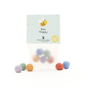 Blumenmurmeln "Bee happy" von Die Stadtgärtner – Verpackung von vorne