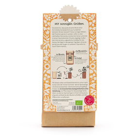Minigarten – Sonnenblume von Die Stadtgärtner – Verpackung von hinten