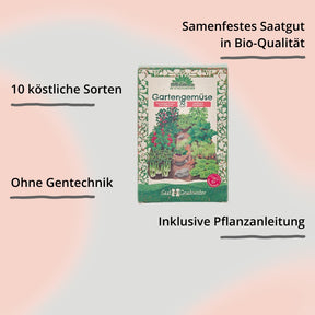 Saatgut-Set Gartengemüse von Die Stadtgärtner – Verpackung mit Impact