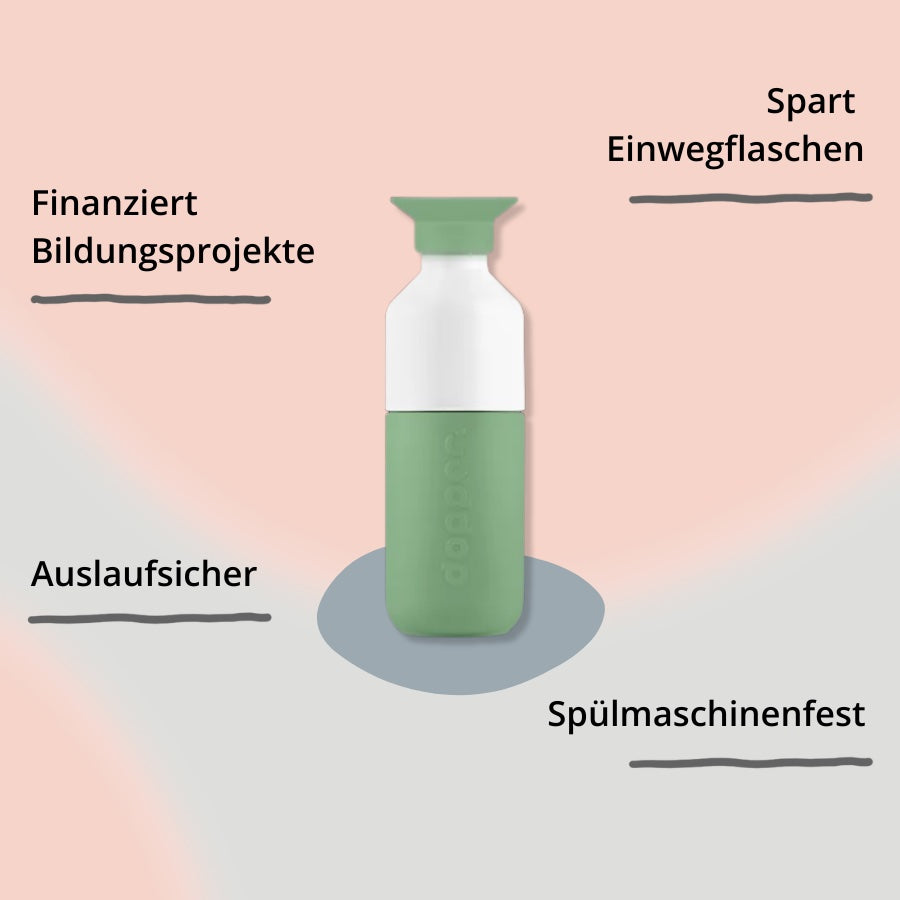 Dopper Steel 350 ml Fresh Green mit Impact