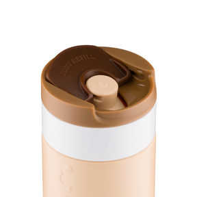 ravel Mug 300 ml – Earthy Brown, Deckel von oben