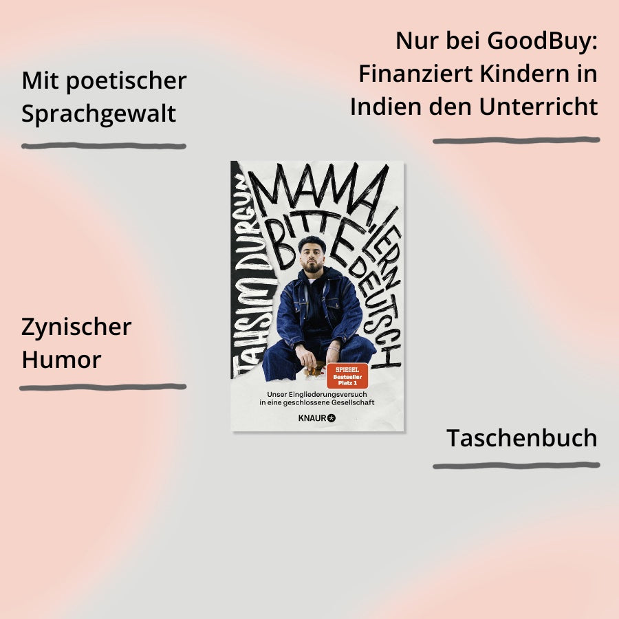 Mama, bitte lern Deutsch von Tahsim Durgun  – Cover mit Impact 