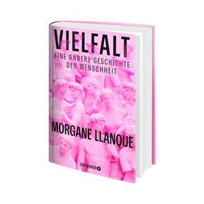 Vielfalt - Eine andere Geschichte der Menschheit von Morgane Llanque – Buchcover von vorne und schräg