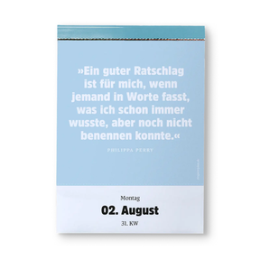 Abreißkalender »Halbwegs entspannt durch 2027« von Ein guter Verlag – 2. August