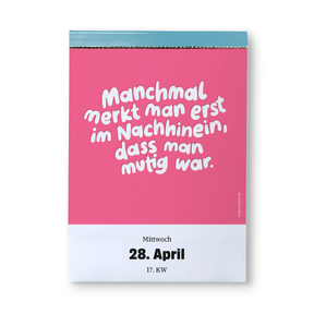 Abreißkalender »Halbwegs entspannt durch 2027« von Ein guter Verlag – 28. April