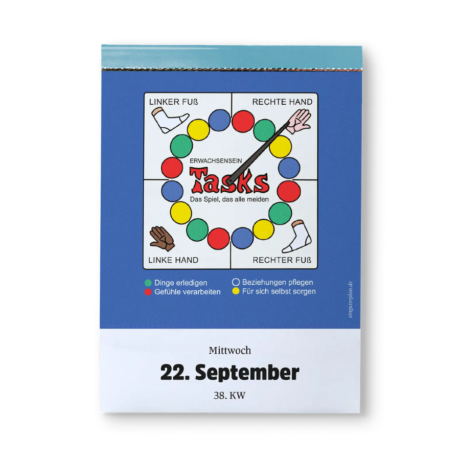 Abreißkalender »Halbwegs entspannt durch 2027« von Ein guter Verlag – 22. September