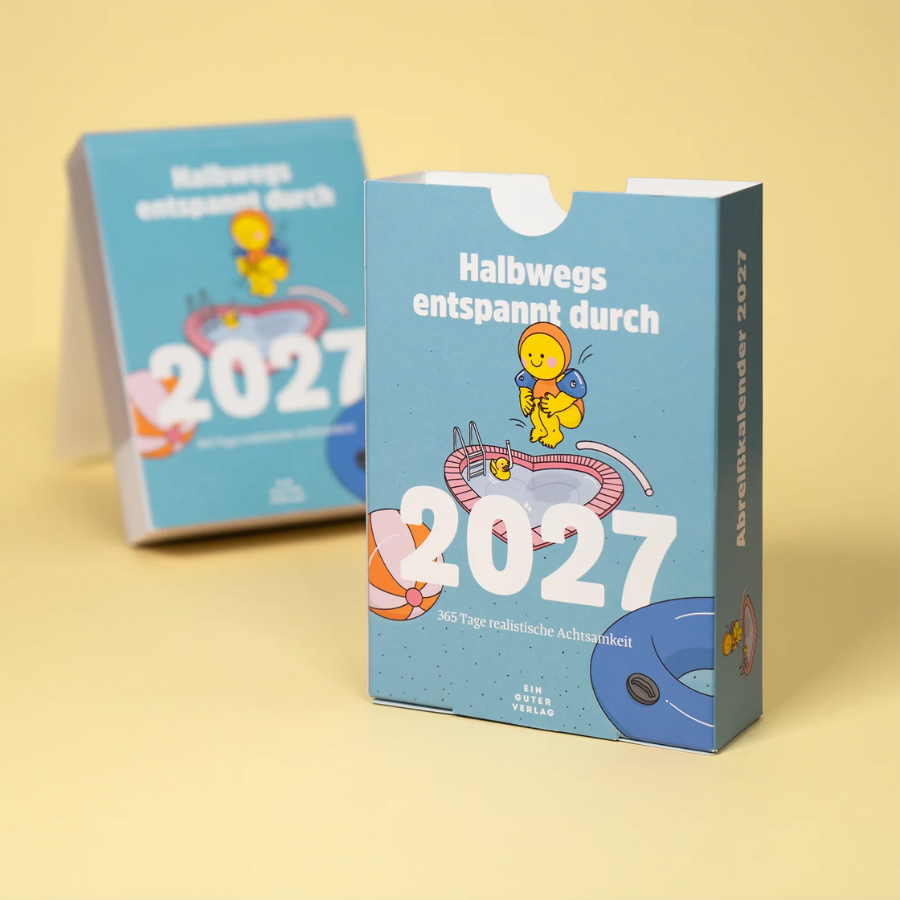 Abreißkalender »Halbwegs entspannt durch 2027« von Ein guter Verlag mit Slipcase