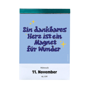 Abreißkalender »Halbwegs entspannt durch 2026« von Ein guter Plan – 11. November