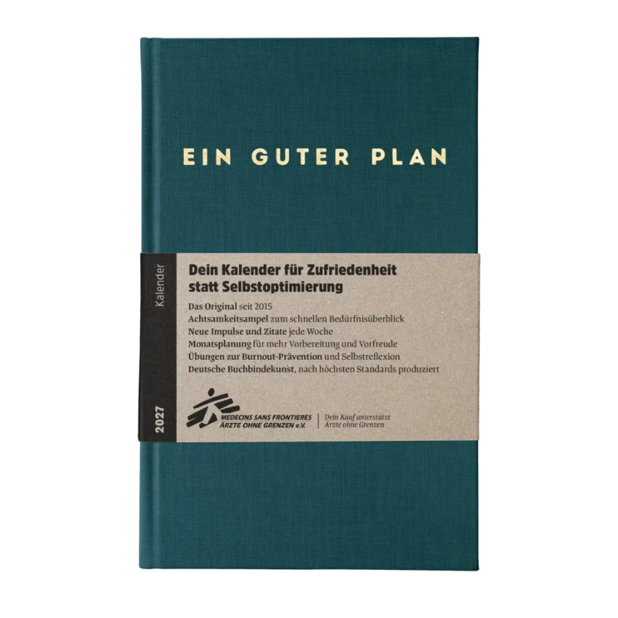Achtsamkeitsplaner – Ein guter Plan 2027 Petrol