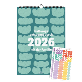 Familienkalender »Halbwegs entspannt durch 2026 mit der Familie« von Ein guter Plan mit Stickern