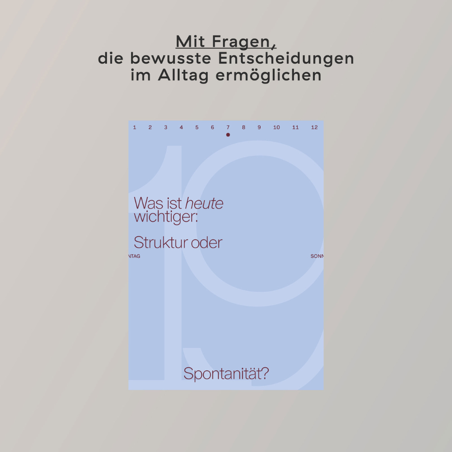 Create Space in 2026 – Abreißkalender von Familiar Faces: Fragen zu Entscheidungen im Alltag