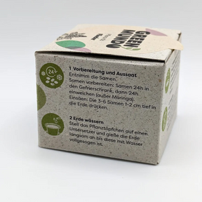 Pflanz-Kit Flieder von Green Mundo – Verpackung von der Seite