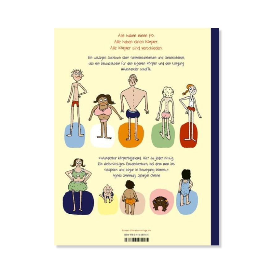 Alle haben einen Po vom Hanser Verlag – Rückseite