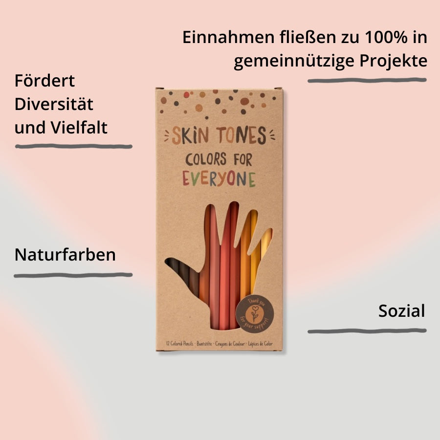 Hautfarben Pencils (Englisch) – Verpackung mit Impact