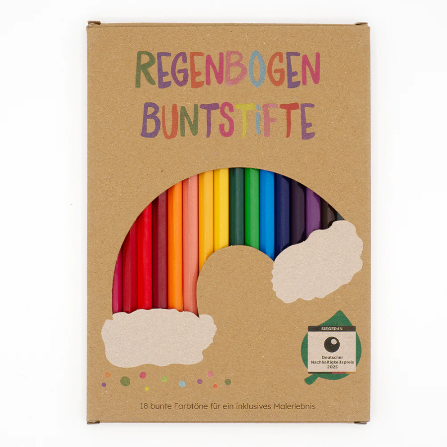 Regenbogen Buntstifte von Hautfarben  Verpackung von vorne
