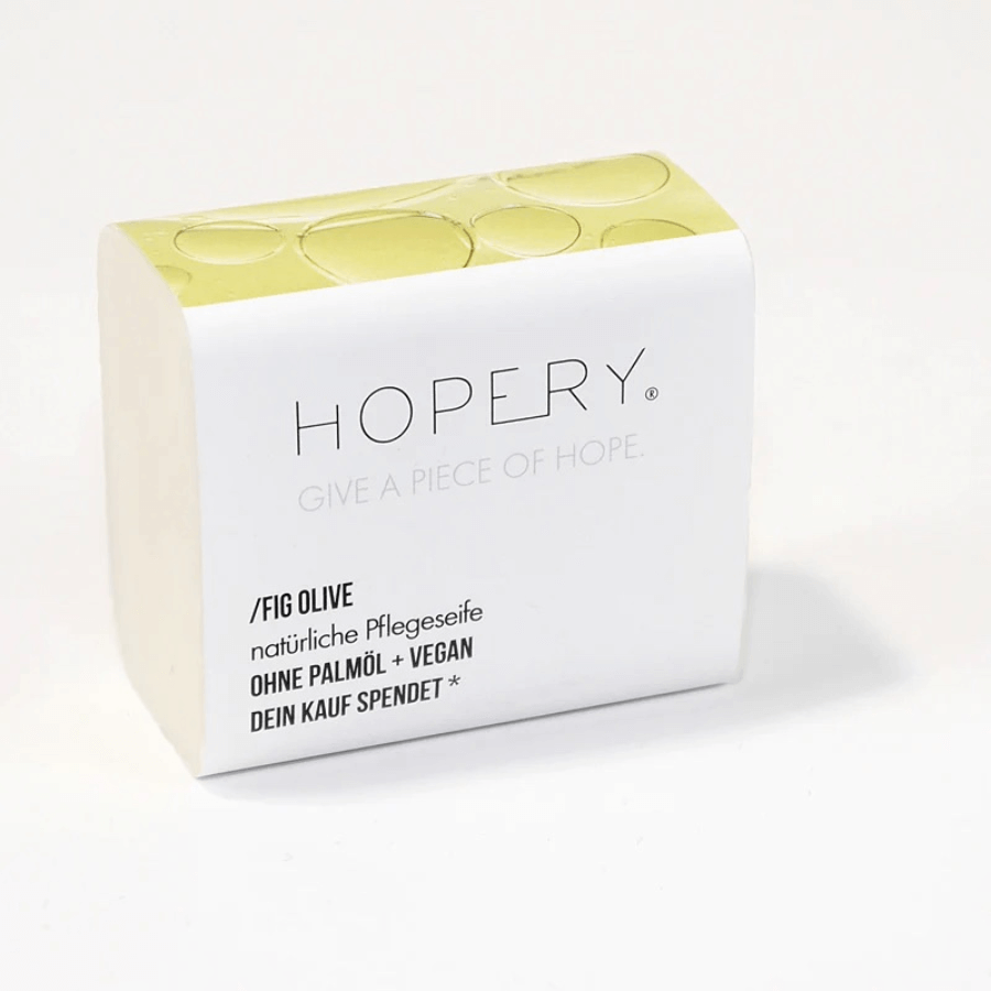 Hopery Pflegeseife Fig Olive – Seife in Verpackung