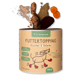 Futtertopping Knochen & Gelenke von Hunderunde. Dose mit Zutaten