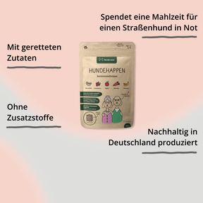 Hundehappen – Seniorenschmaus Verpackung mit Impact