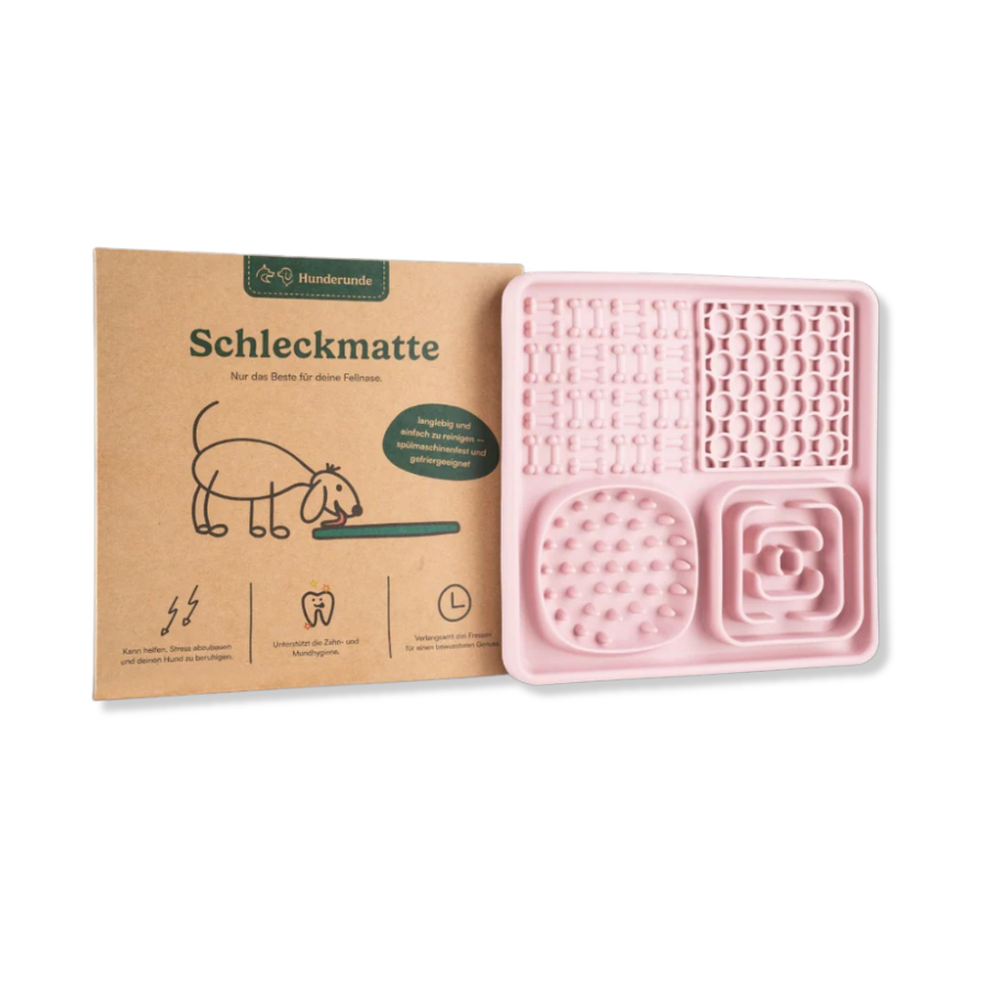 Schleckmatte von Hunderunde mit Verpackung