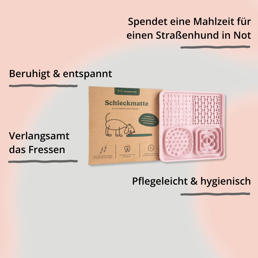 Schleckmatte von Hunderunde mit Verpackung mit Impact