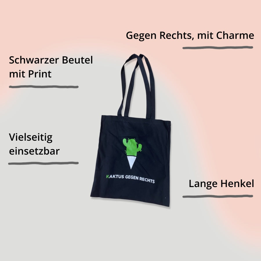 Beutel Kaktus gegen Rechts vom Katapult Verlag mit Impact