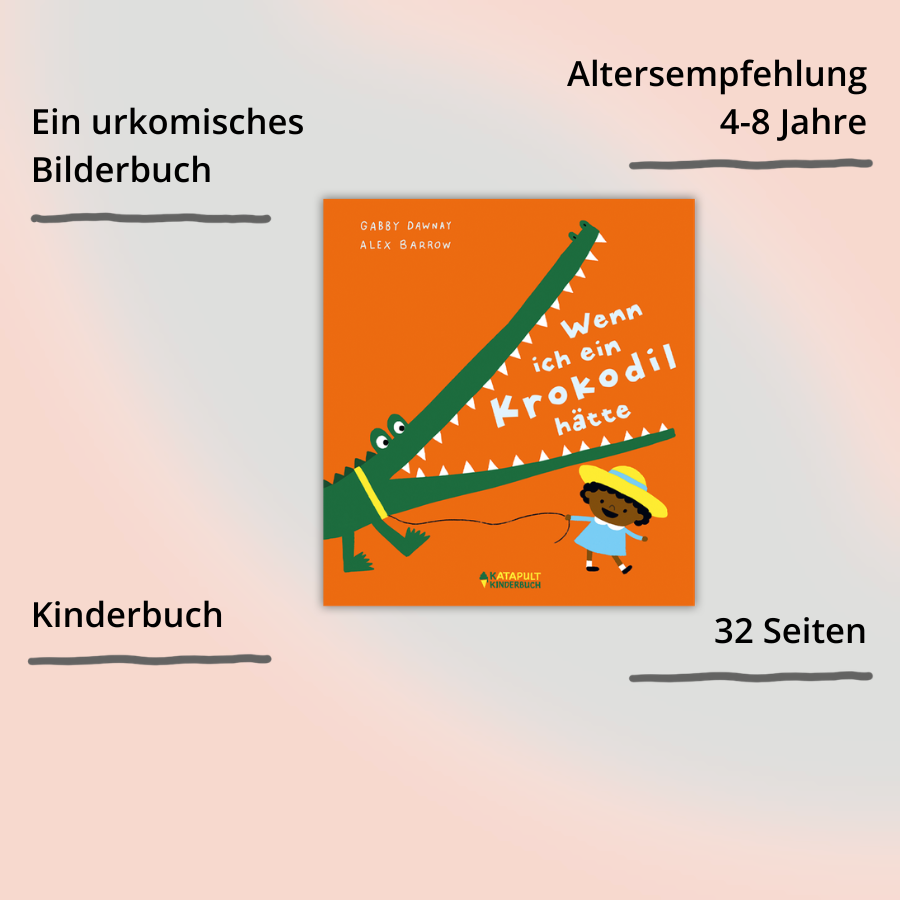 Katapult Verlag – Wenn ich ein Krokodil hätte – Cover mit Impact