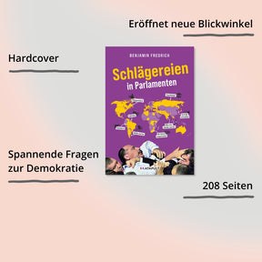 Schlägereien in Parlamenten vom Katapult Verlag – Cover mit Impact