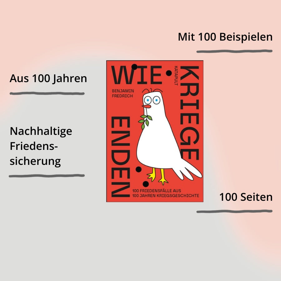 Wie Kriege enden vom Katapult Verlag – Cover mit Impact