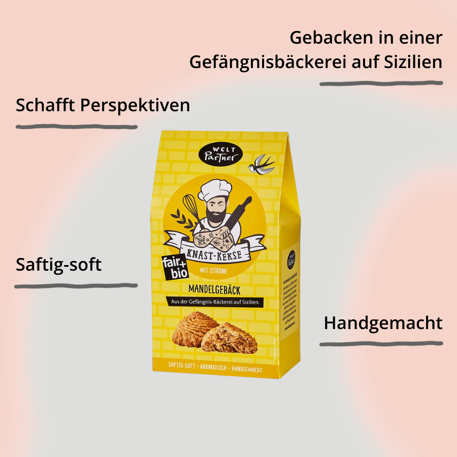 Kekse aus'm Knast – Zitrone von Weltpartner Verpackung mit Impact
