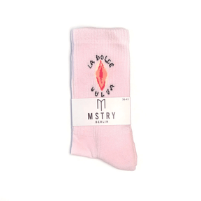 Mstry Socken La dolce Vulva rosa mit Verpackung