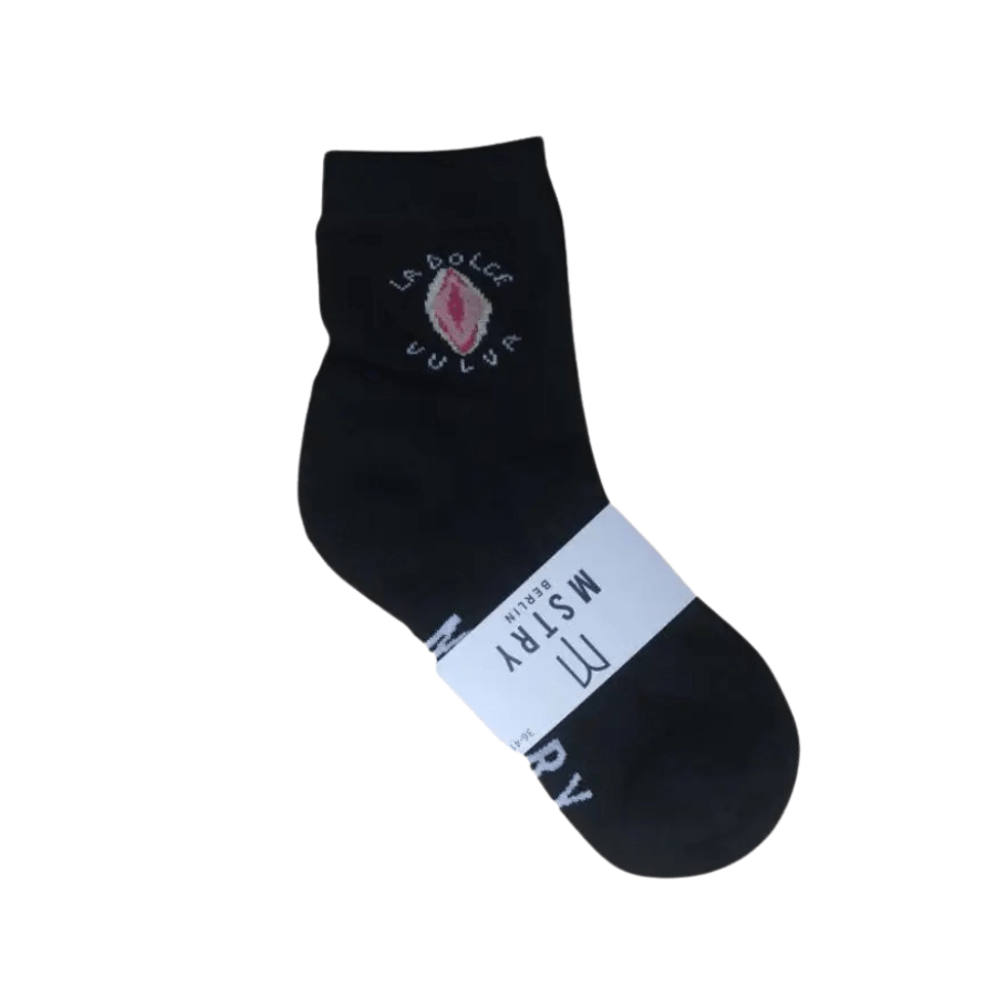 Scharze Sneaker Socken La Dolce Vulva von Mstry